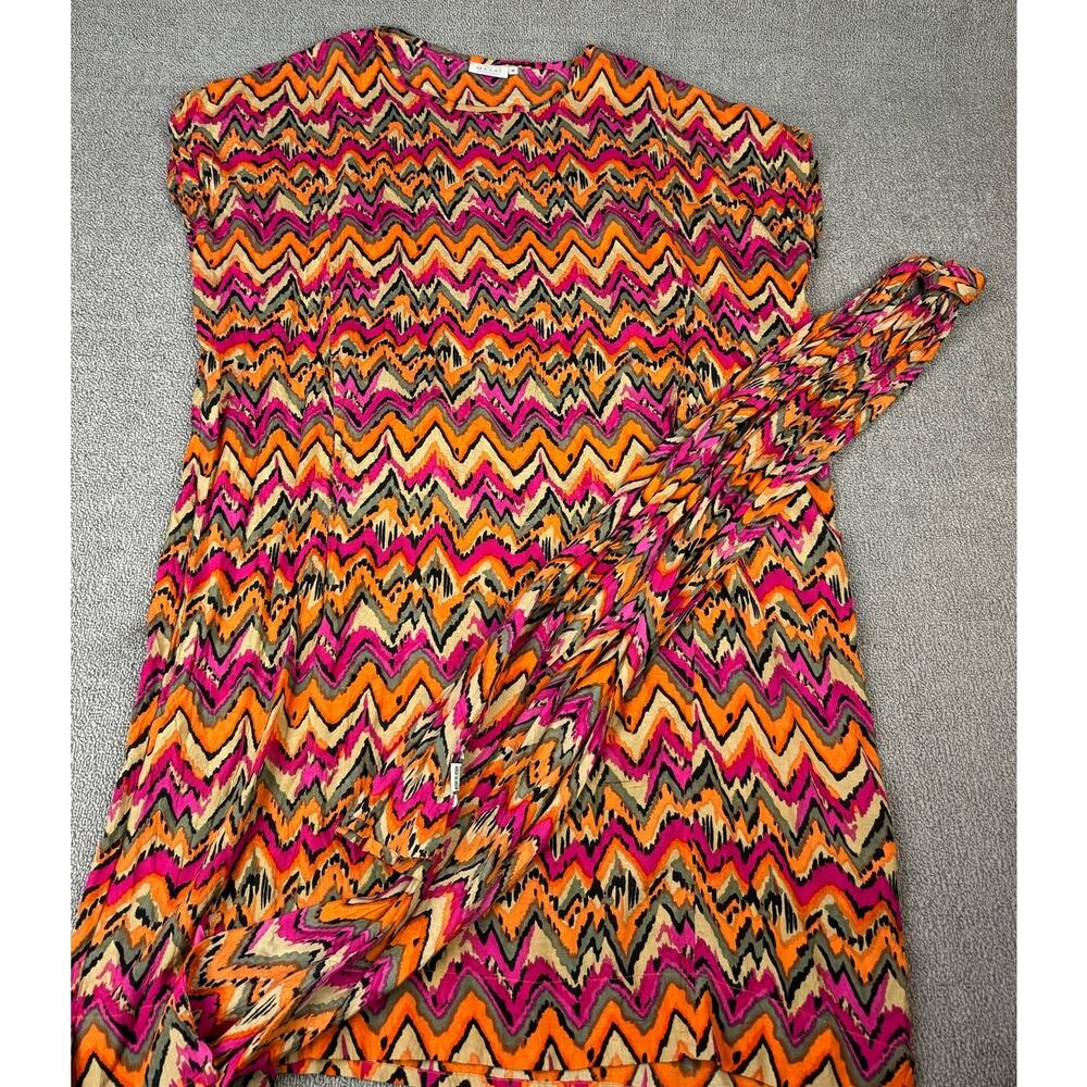 Masai Dress Multi Color Belted Shirt Dress‎ Size Medium